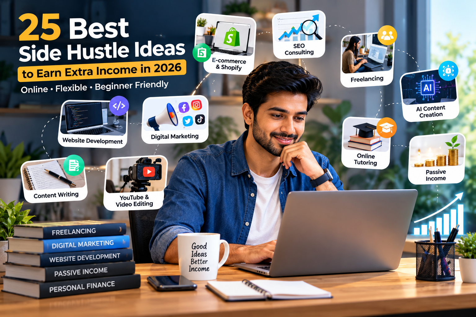 25 Best Side Hustle Ideas to Earn Extra Income in 2026