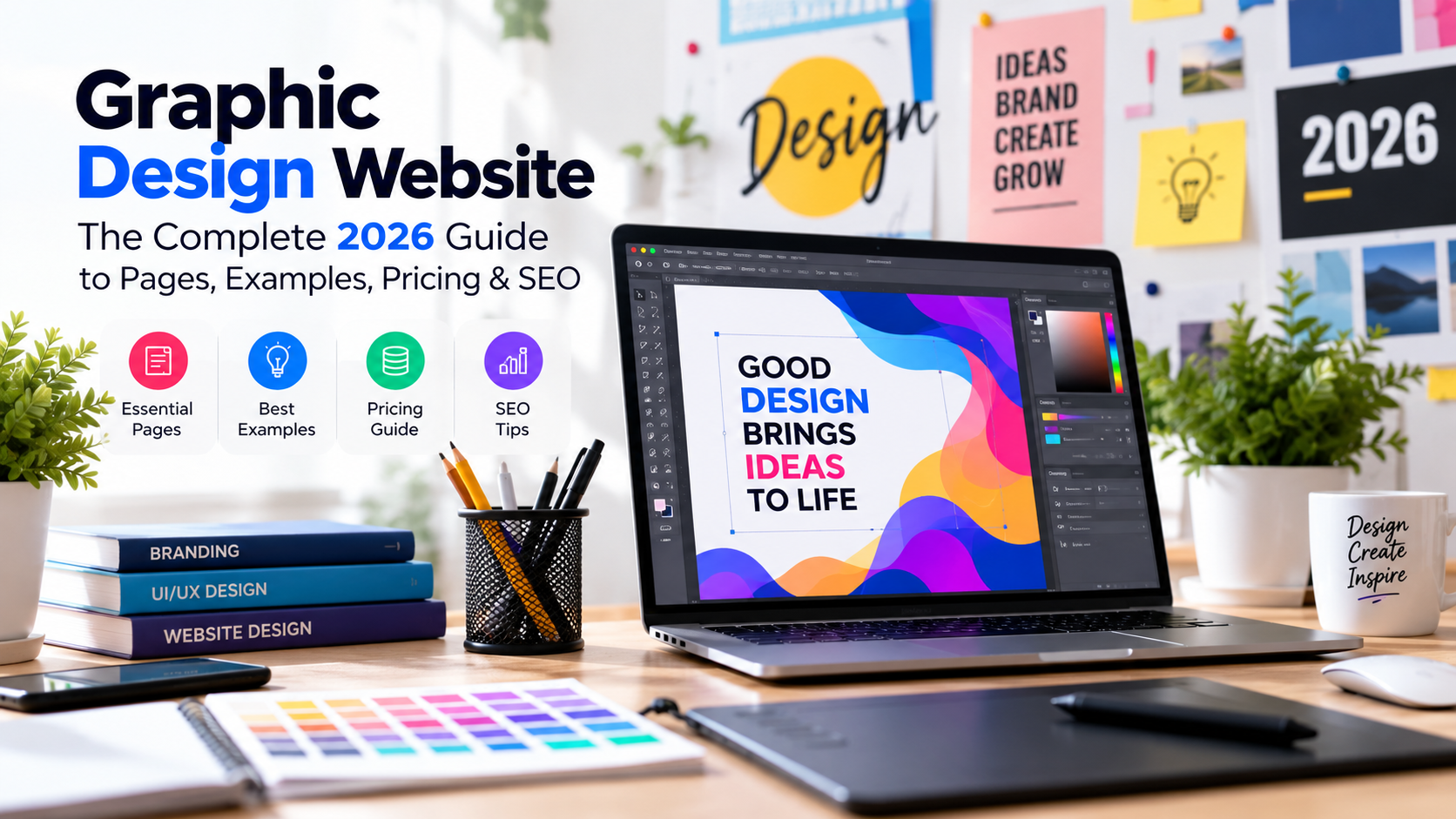 Graphic Design Website: The Complete 2026 Guide to Pages, Examples, Pricing & SEO
